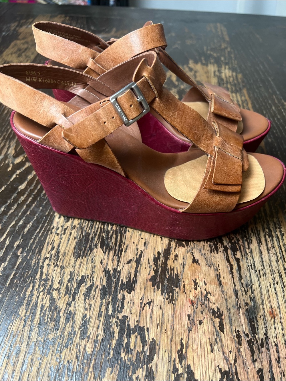 Kork-Ease Women's Tan Leather Slingback Sandals - Picture 3 of 5